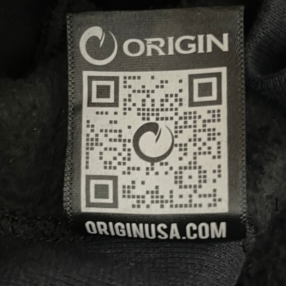 Origin OG Heavy Hoodie High Neck Hoodie Black Snap Button Zipper Pocket Mens SM - Picture 10 of 10
